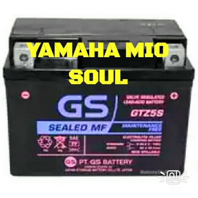 Aki kering GS ASTRA FOR YAMAHA MIO SOUL(pasang langsung stater)type gtz5s