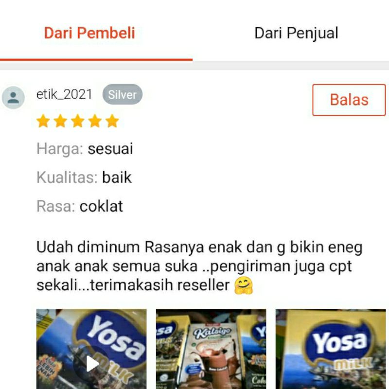 Yosamilk PLUS BPOM PREMIUM PENAMBAH BERAR DAN TINGGI BADAN