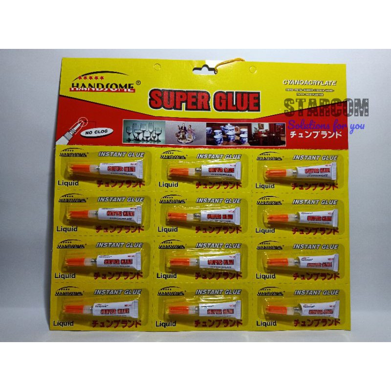 

LEM / SUPER REKAT / PEREKAT / Super Glue 3 Gr SUPER REKAT 1 Lembar isi 12 Pcs