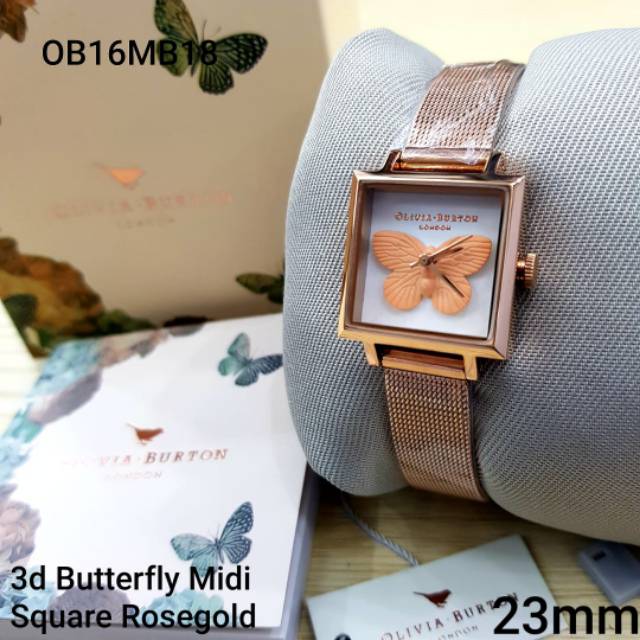 Jam tangan wanita Olivia Burton 3D Butterfly Midi