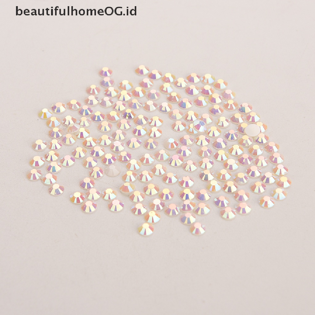 1000pcs / Lot Manik-Manik Kristal Berlian Imitasi Bentuk Bulat Ukuran 4mm Untuk Nail Art