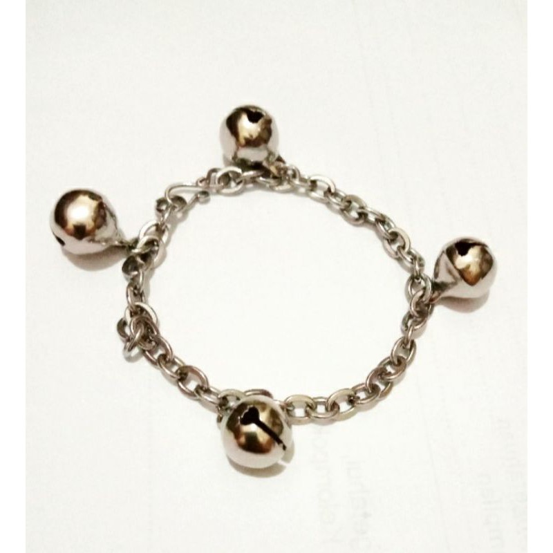 Gelang kaki bayi,balita, anak anak krincing baja titanium original 4 krincing