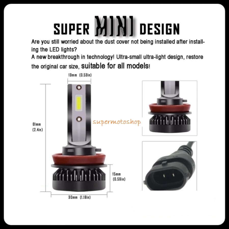 PREMIUM Lampu LED depan ER6n Lampu utama set Hi LOW ER6 naked