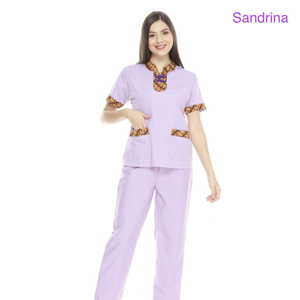 [SANDRINA] Baju seragam suster kulot/ Baju baby sitter/ Baju nanny (BATIK)