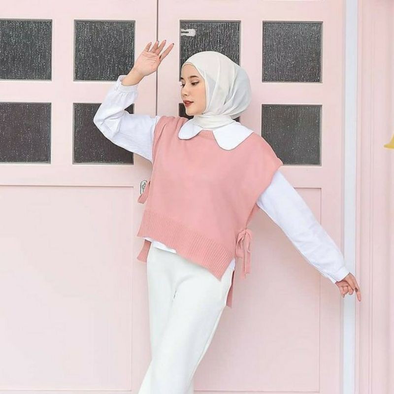 KIRANAOFFICIAL - ( COD ) KAMINARA VEST WANITA RAJUT