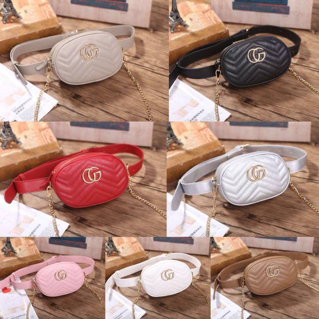 Gucci Marmont Waistbag 6066 VCY Tas selempang murah tas selempang cantik tas selempang bagus