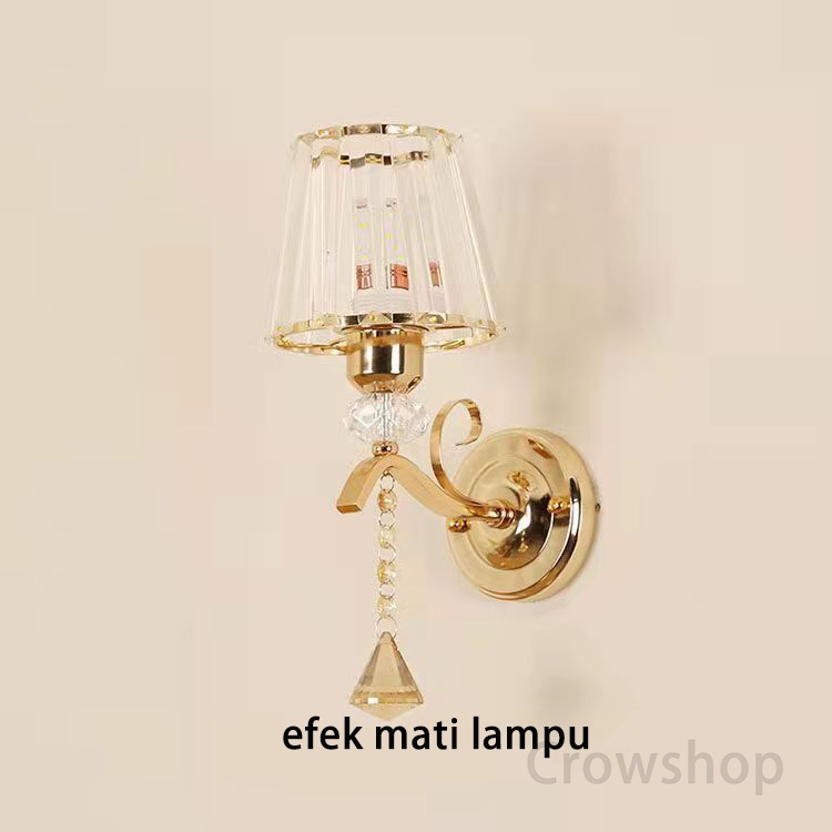 Modern Lampu Dinding kristal Wall Lampu LED E27 Lampu Hiasan Ruang Tamu(Modern Lampu Dinding kristal Wall Lampu LED E27 Lampu Hiasan Ruang Tamu)