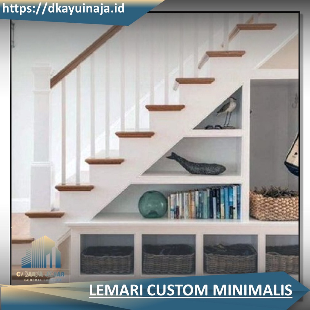 LEMARI BAWAH TANGGA CUSTOM/ KABINET BAWAH TANGGA