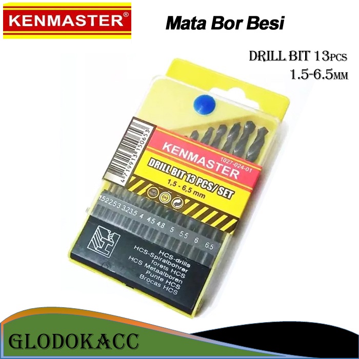 Mata Bor Besi Set 13 pcs / Kenmaster Drill Bit 1.5-6.5 mm