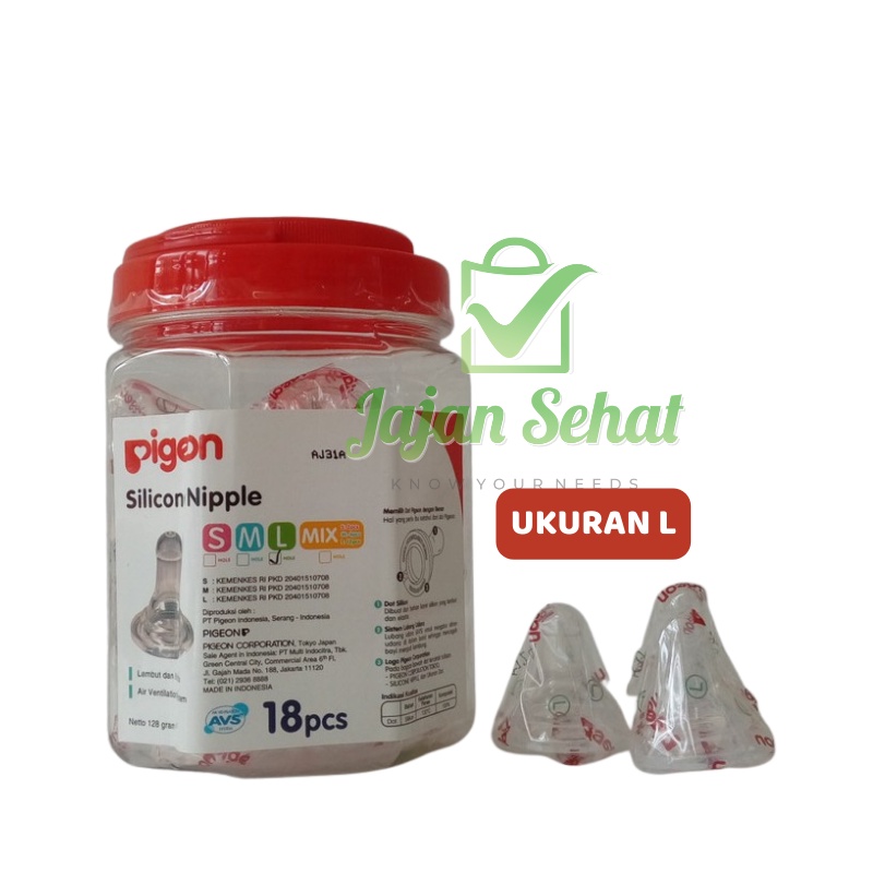 Pigeon Silicone Nipple Dot Bayi - Ukuran S.M &amp; L