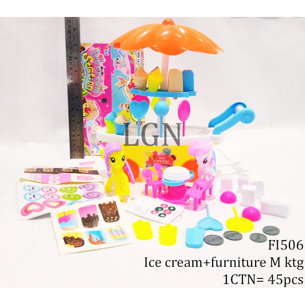 Mainan Gerobak Eskrim - Ice cream Stroller - Dorongan Ice cream fi506