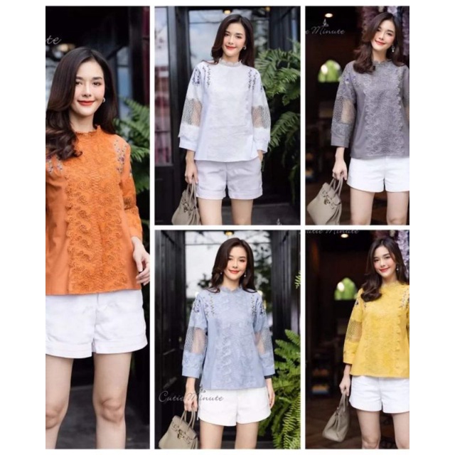 Atasan Cutie Minute / Blus Katun Linen Premium