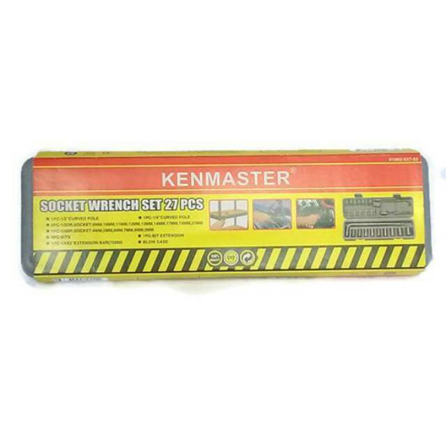 Kenmaster Kunci Sok Set 27 Pc Kunci Sock Set 27 Pc Kunci Socket Wrench 27 Pc