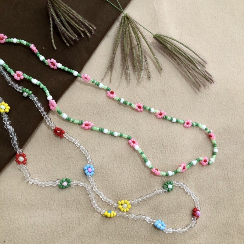 flower stap mask / tali masker / kalung / chocker