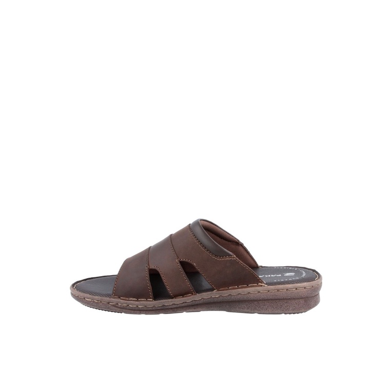 SANDAL SLIDE PAKALOLO PRIA ORIGINAL CASUAL KULIT ASLI COKLAT PB18