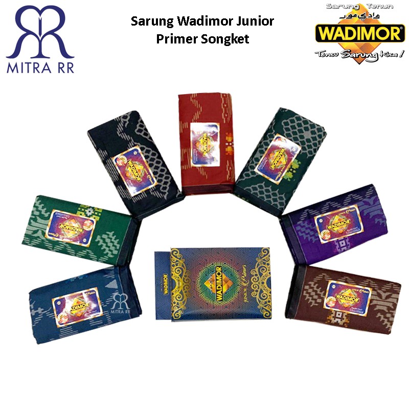 Sarung Wadimor Junior Primer Kembang Songket Sarung Tenun Satuan / Grosir Sarung Anak