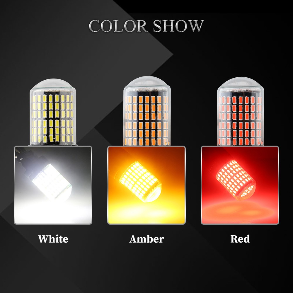 2pcs Lampu LED Canbus 1156 BA15S BAU15S P21W 7440 3014 144SMD Untuk Seinkabut
