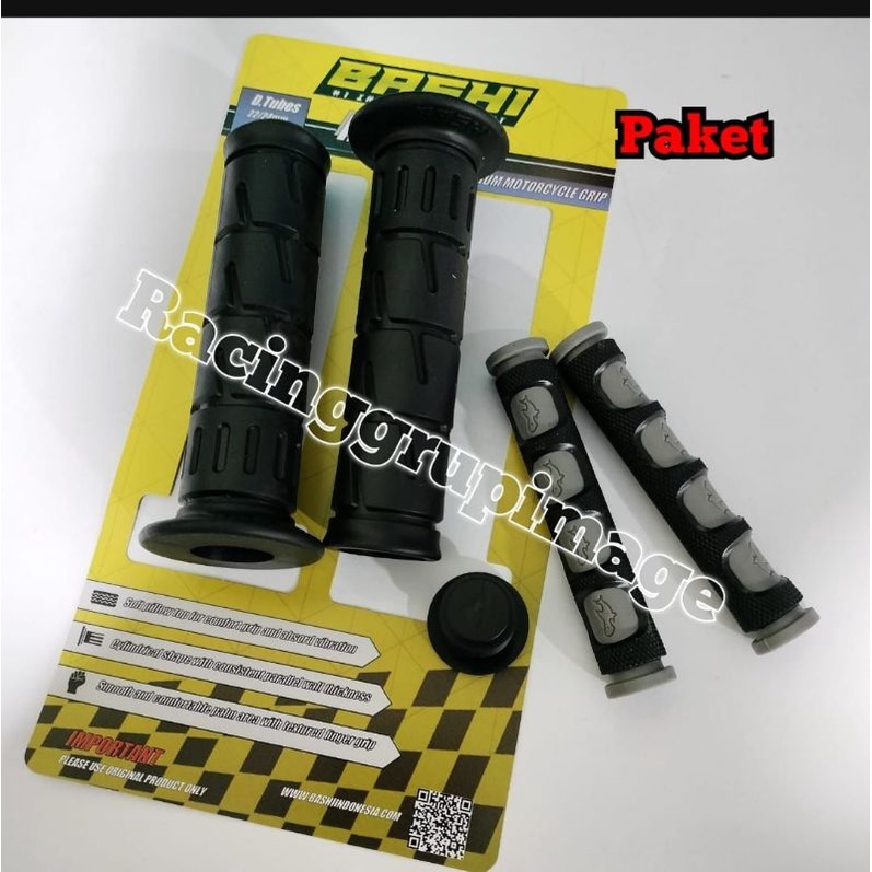 Sarung Gas Motor Plus Sarung Rem Motor Sepaket Handgrip Plus Karet Handle Rem - Hitam