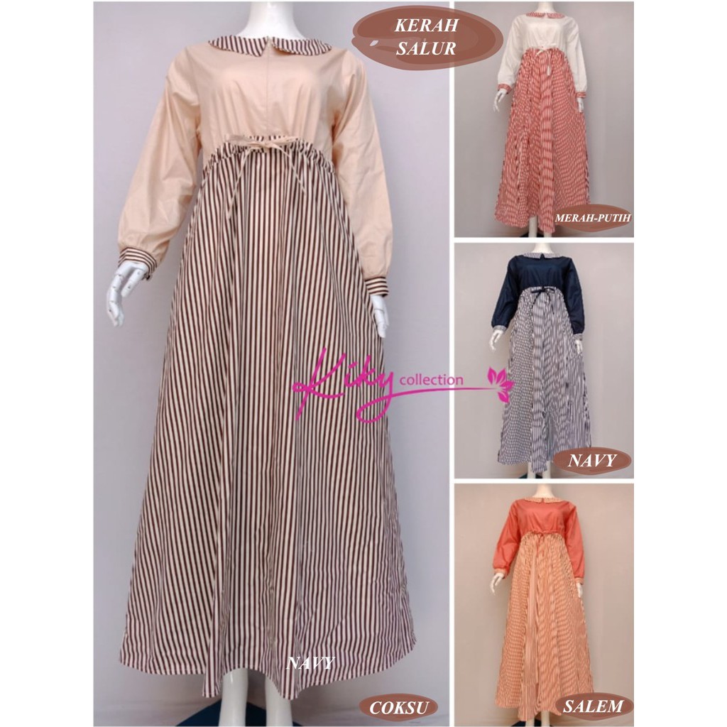 GAMIS KATUN JEPANG MODEL KERAH, SALUR SERIES