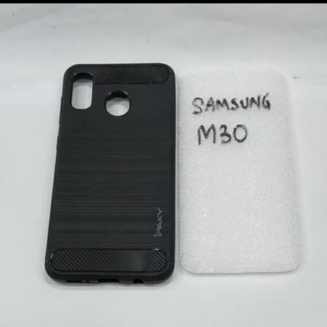 karet SAMSUNG M30 softcase ipaky SAMSUNG M30 silikon karet hitam