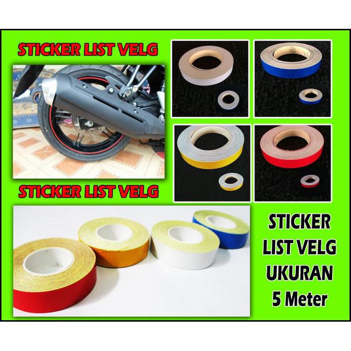 Sticker List Velg Motor Mobil / Strip Velg Ban Motor Mobil