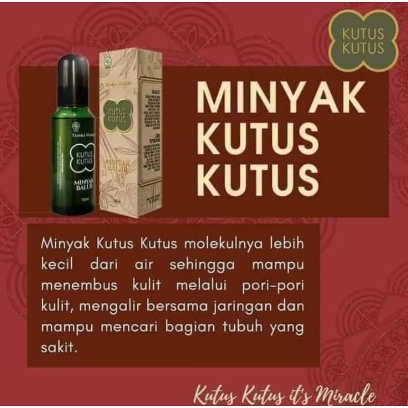 MINYAK KUTUS KUTUS ASLI