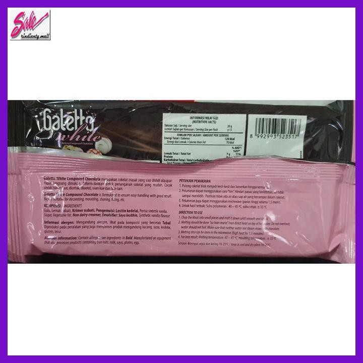 

SAKMACOKLAT- GALLETTO WHITE CHOCOLATE 250GR -MAKANAN-MINUMAN.