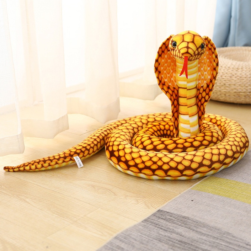 Mary Mainan Besar Plush Figure Snake Simulasi Dapat Dicuci Untuk Cobra Nursery Room Party Su