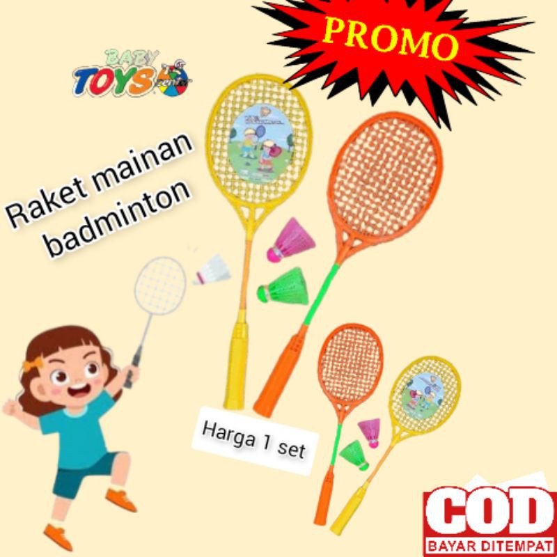 Mainan anak raket badminton raket plastik