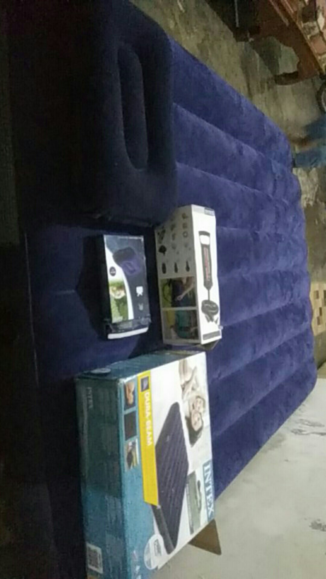 Intex Kasur Angin Double Dura Beam High Quality 64758 + Pompa + Bantal