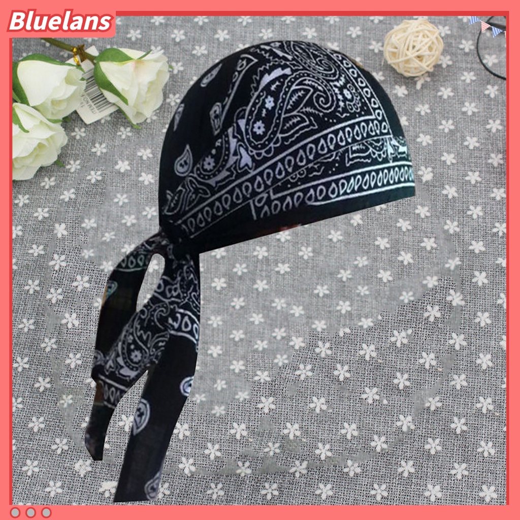 Bluelans Topi Bandana Pria Dewasa Motif Print Paisley Untuk Biker