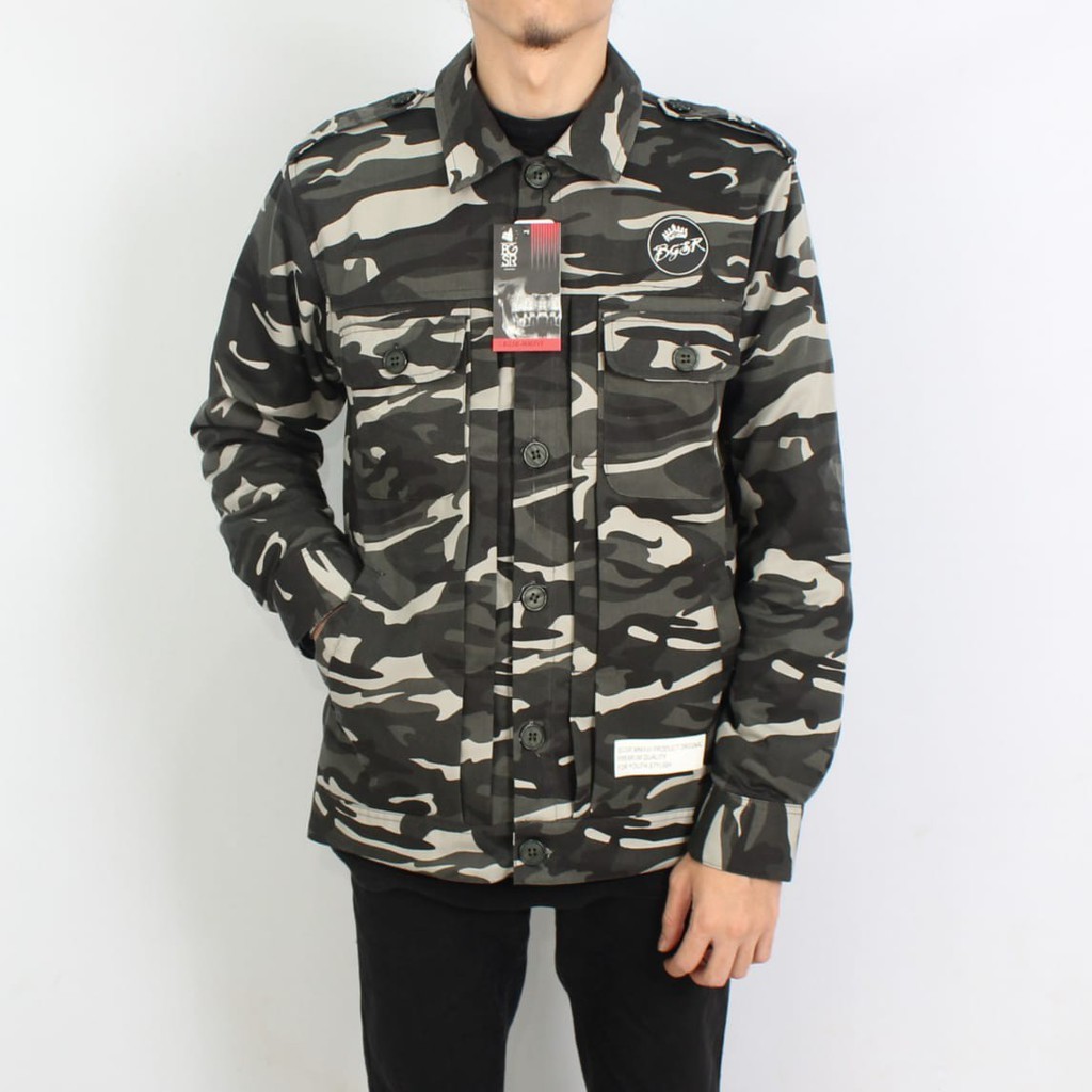 Jaket parka Camouflage Army Hanzo BGSR / Parka camo Pria 08