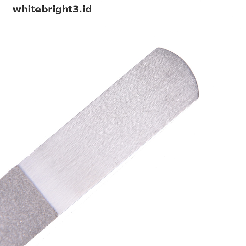 (whitebright3.id) Alat Kikir Kuku Dua Sisi Bahan Stainless Steel Untuk Manicure / Pedicure