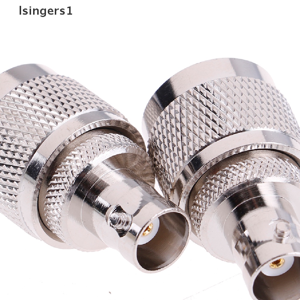 (lsingers1) 1pc adapter Konektor jack RF coaxial UHF Male PL259 PL-259 Ke BNC Female