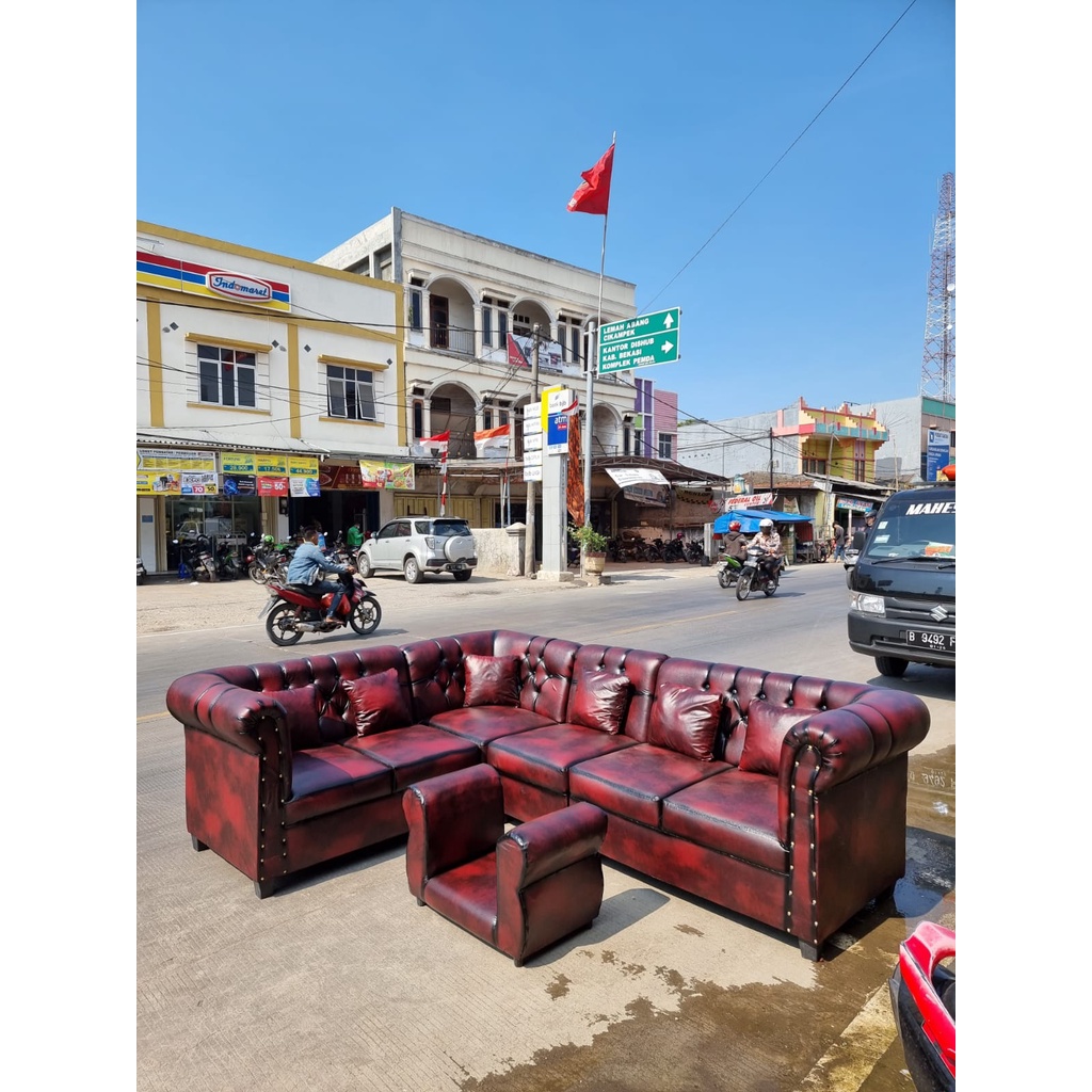 Jual Sofa L Sudut Kancing Shopee Indonesia