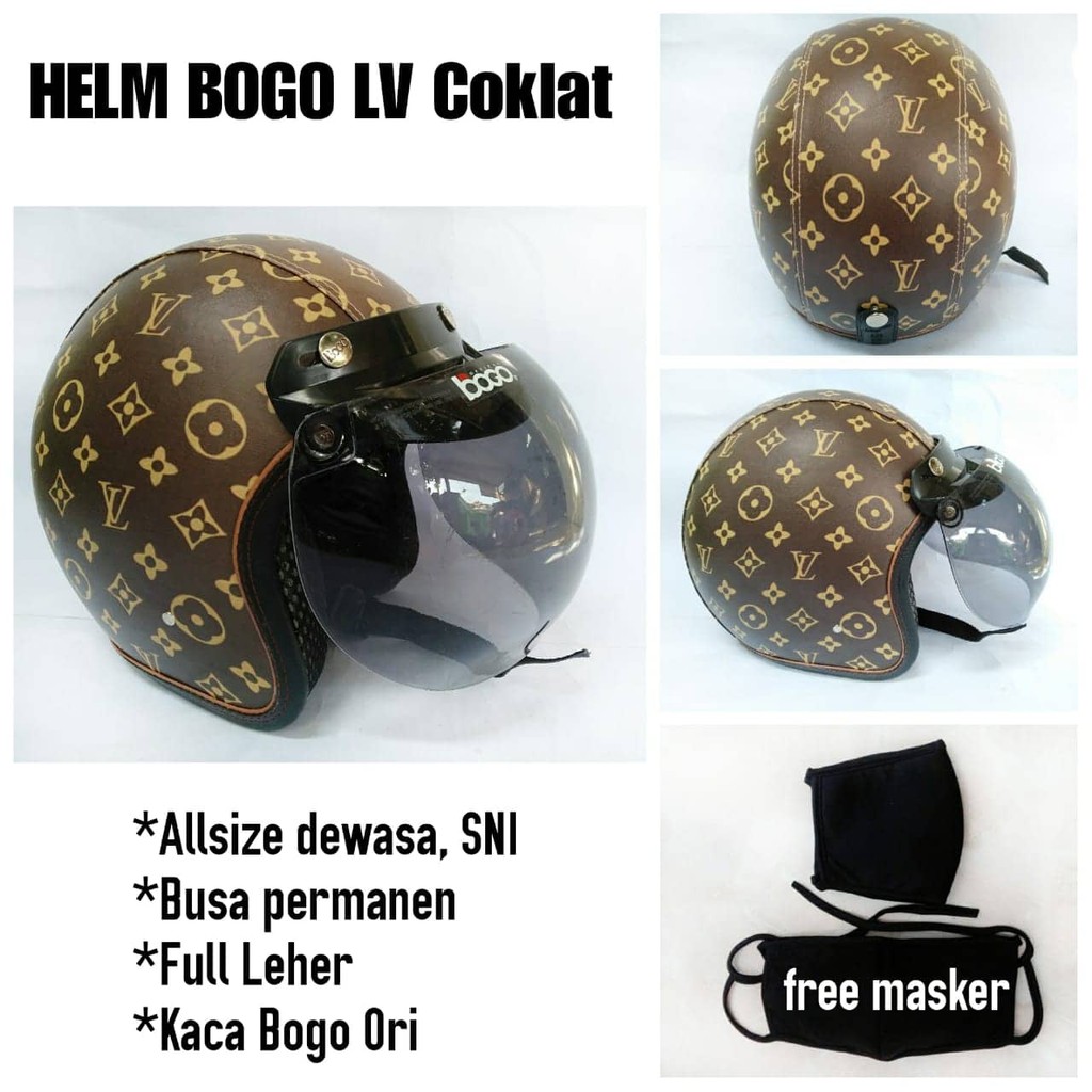 Helm Bogo Kulit LV ( Louis Vuitton)