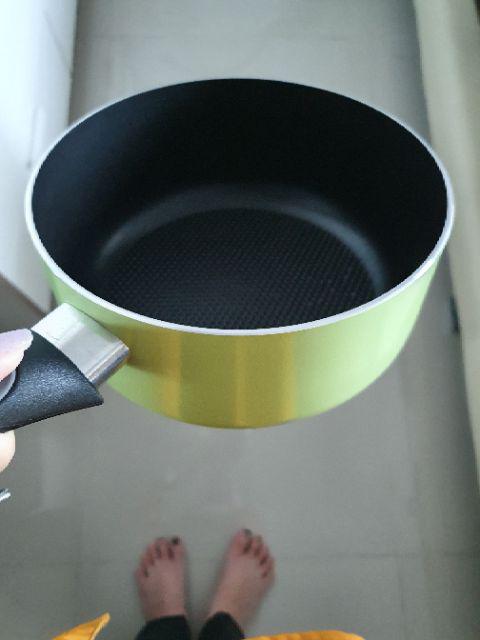 Maxim Ih Star Green Panci Teflon Induksi Anti Lengket 18cm Saucepan + Tutup Kaca