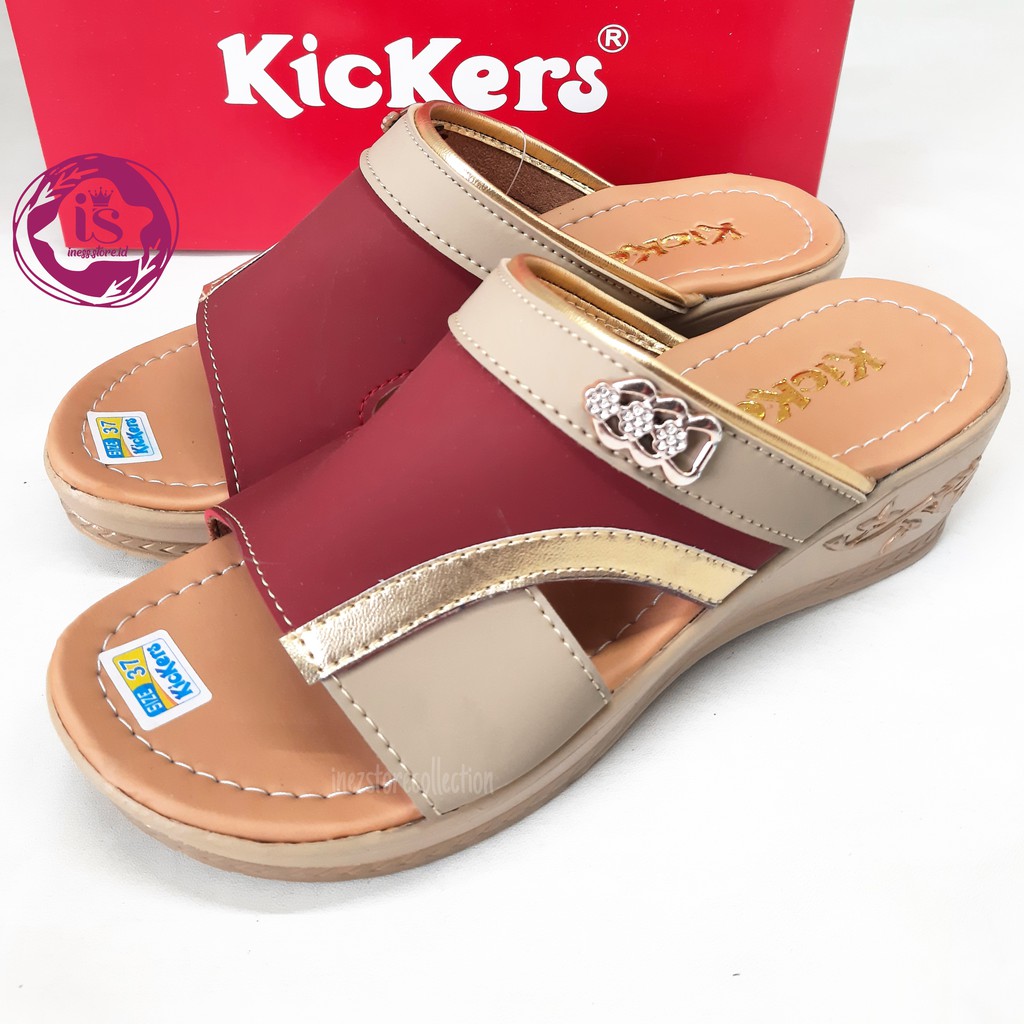 KICKERS SANDAL WEDGES WANITA PESTA SLP09 MURAH HARGA GROSIR