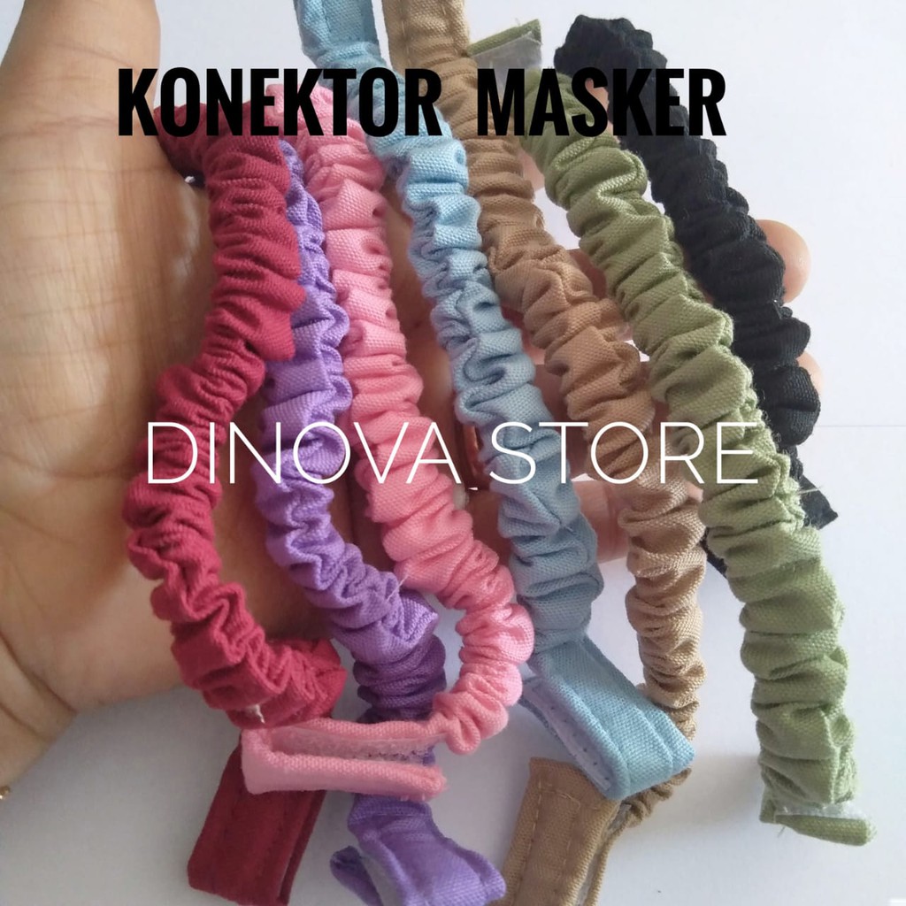 PAKET HEMAT masker earloop dan konektor/konektor masker hijab/konektor masker/masker earloop