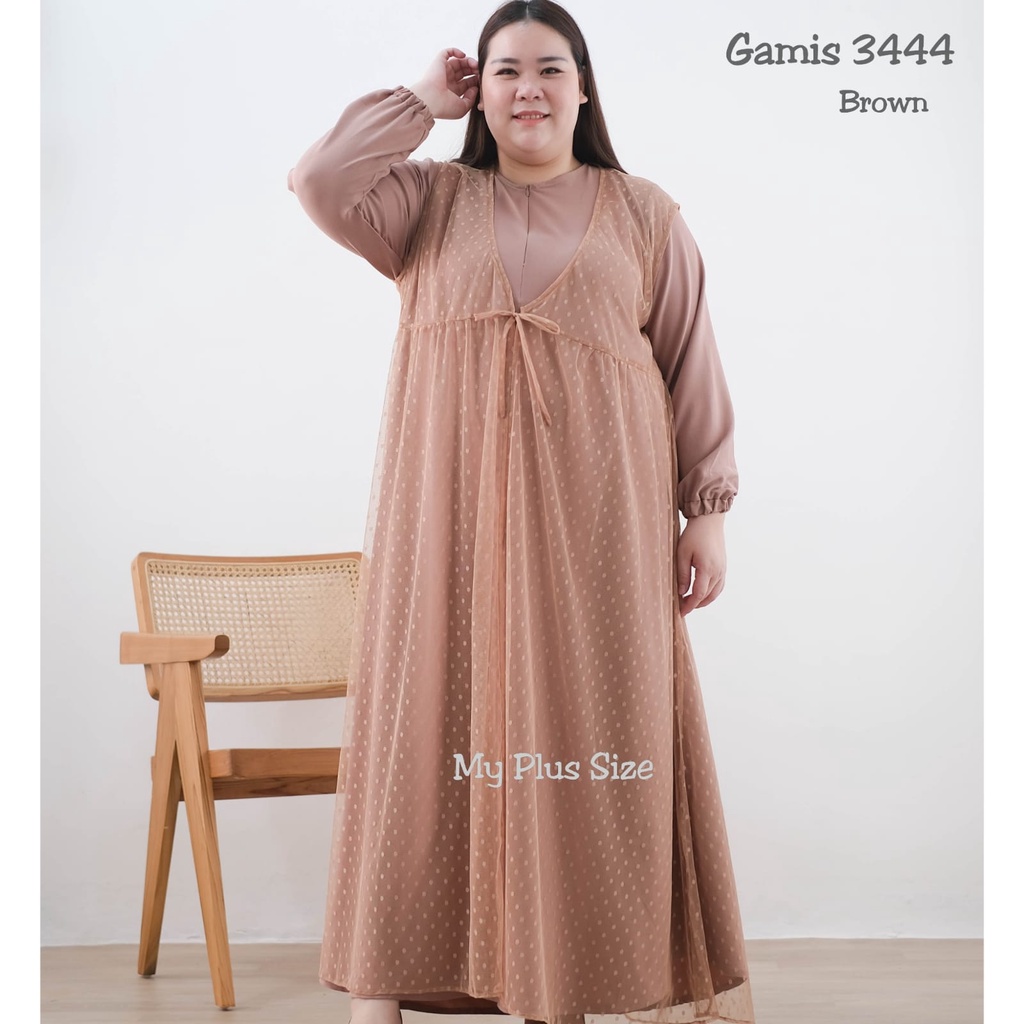 Gamis Tile Dot Jumbo 3444, Ld 130 &amp; 145 cm