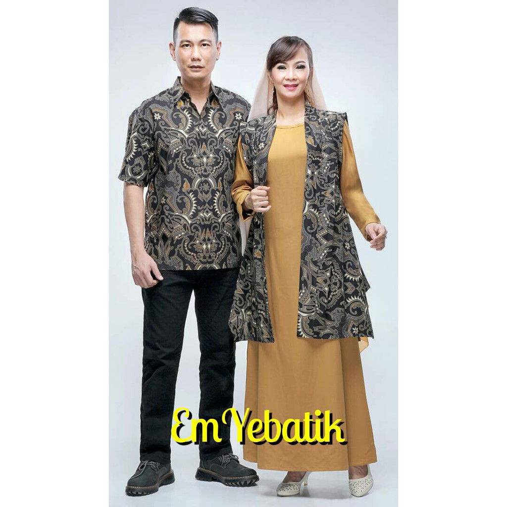 Best Promo SARIMBIT COUPLE BATIK GAMIS MUSLIM WANITA CLAUDIA COKLAT
