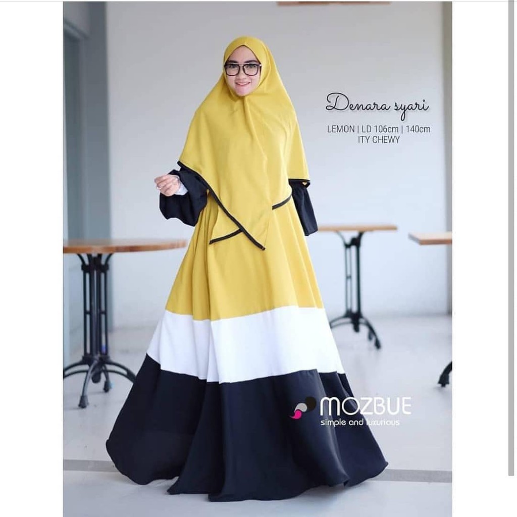 Baju Gamis Denara Syari Dress Maxi Setelan Muslim Wanita Hijab Terbaru Termurah Baju Hamil Shopee Indonesia