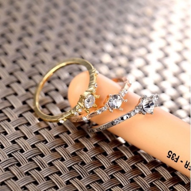 Small diamond ring version simple ring tail ring micro-inlaid zircon ins wind ring