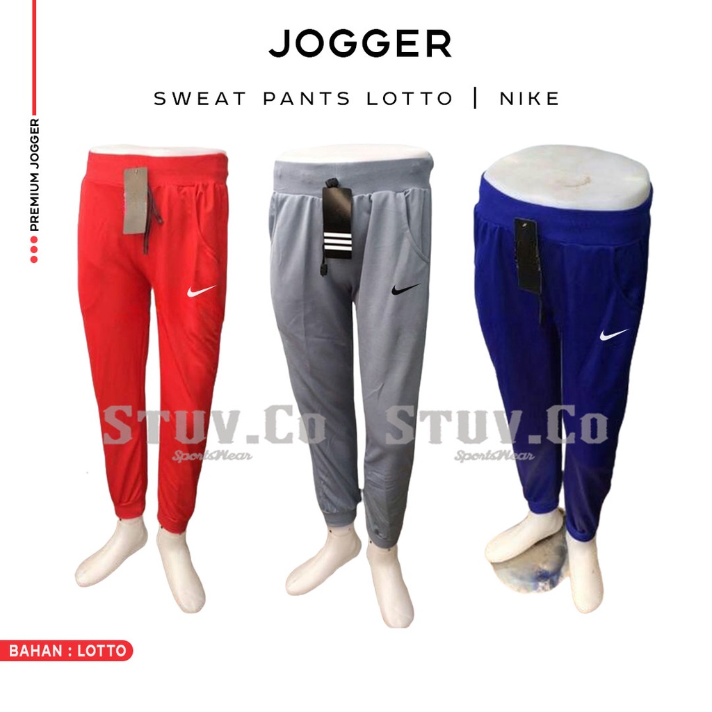 CELANA JOGGER PANJANG LOGO OLAHRAGA SENAM JOGGING GYM FITNESS YOGA PRIA WANITA