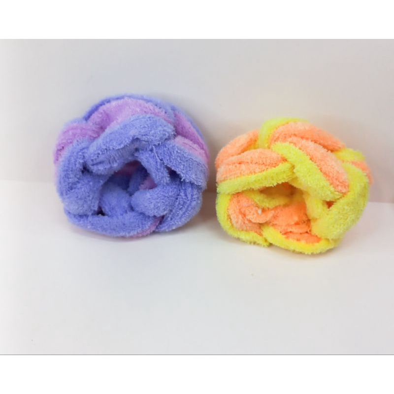 Ikat Rambut Isi 6Pcs Donut Handuk Kunciran Hijab Handuk Lilit