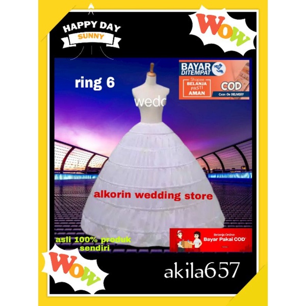 PROMO_COD petikut/perticoat Ring 6 MURAH bukan murahan Petikut pengembang Gaun Pengantin
