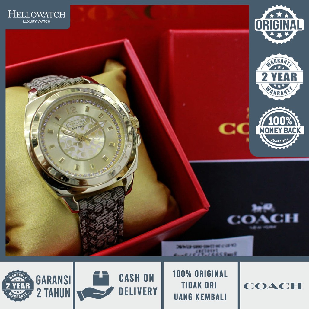 [ ORIGINAL - COACH WATCH ] Coach 144584 Leather Strap