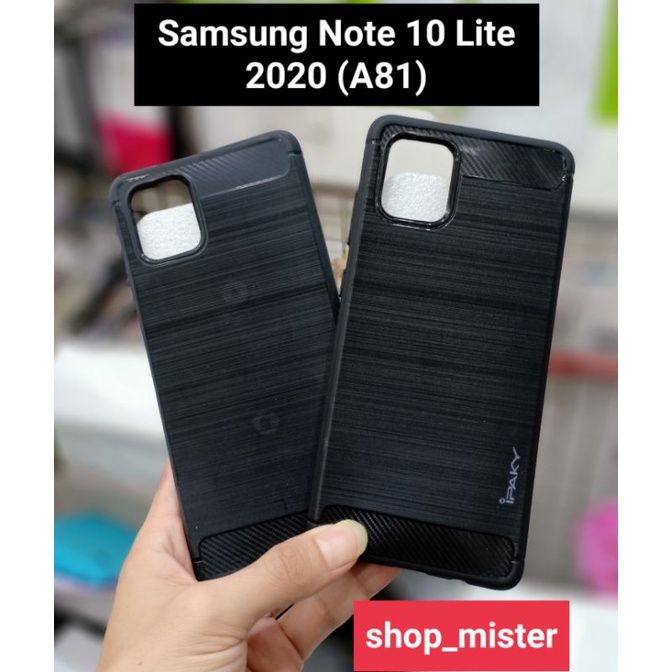 Softcase Black TPU Carbon Samsung Note 10 Lite (2020) // Softcase Ipaky Carbon Samsung Note 10 lite