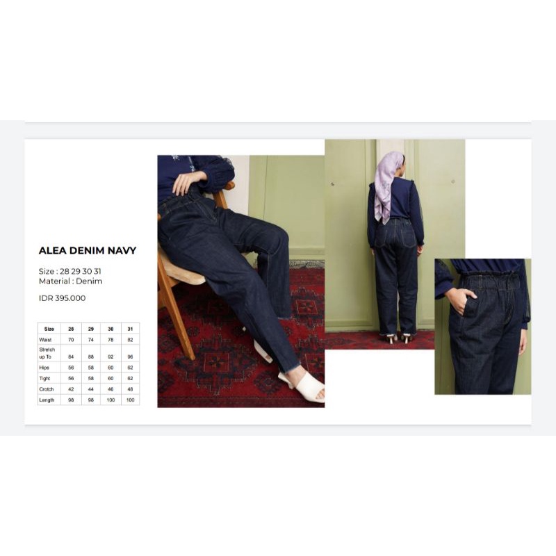 aleza alea denim navy