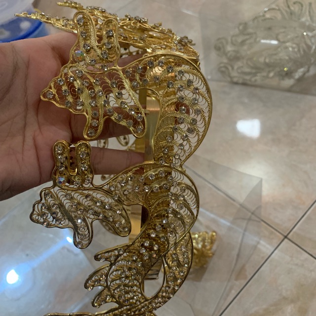 Siger sunda bentuk naga emas pengantin sunda